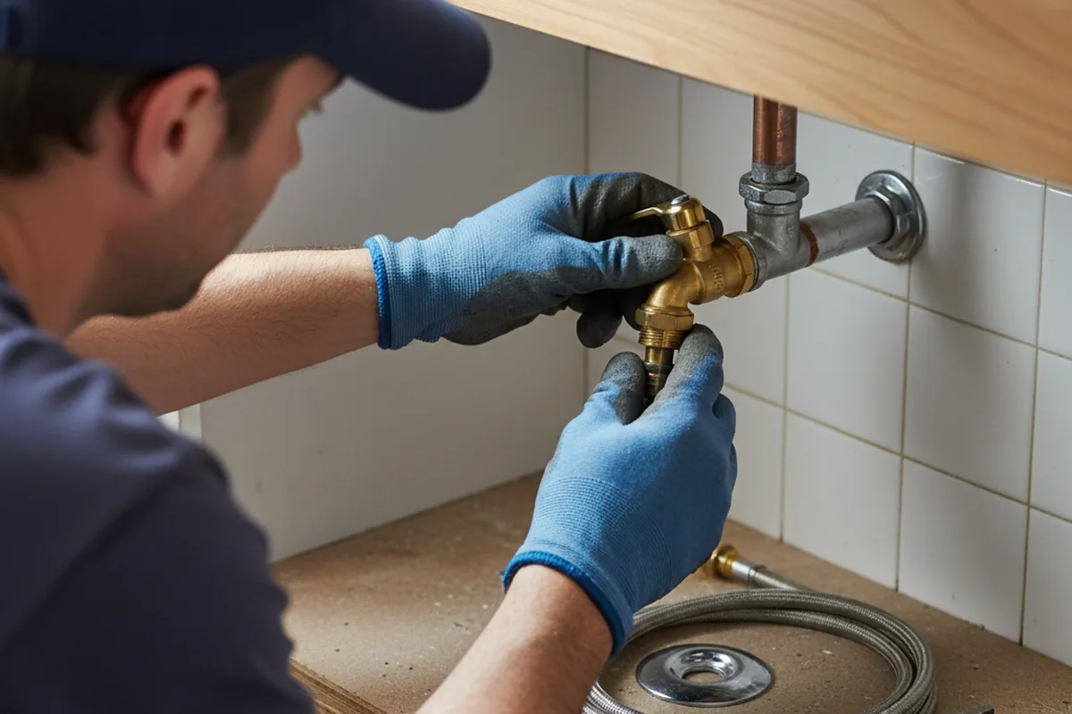 Shutoff valve and fitting work during Emergency Plumbing in Shelbyville